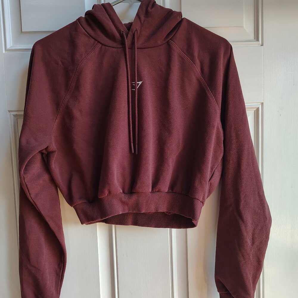 Women's Gym shark crop hoodie, Medium